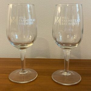 Set of Two Hill Farmstead Brewery Tasting Glasses